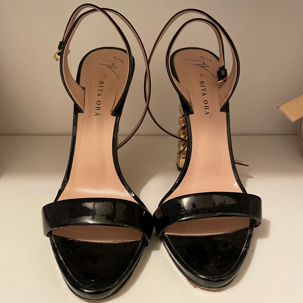 Giuseppe Zanotti Black Patent Leather Heels